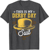 Vintage Horse Racing Tee Vintage This Is My Derby Day Suit - Funny Horse Racing Derby T-Shirt - Dark Heather Grey