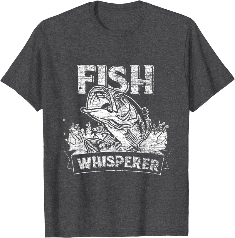 Fish T-Shirts Aquarium Animal Tank Tops Fish Whisperer T-Shirt - Dark Heather Grey