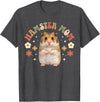 Hamster Mom Groovy Hamster Mama Hamster Owner Hamster Lover T-Shirt - Dark Heather Grey