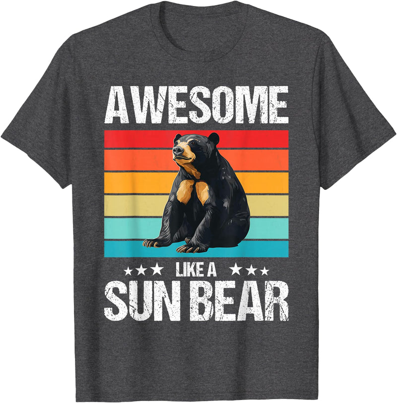 Sun Bears Sun Bear Lovers Shop Awesome like a Sun Bear. Sun Bears Sun Bear T-Shirt - Dark Heather Grey