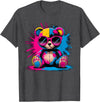 Magical and Funny Bear lover Gifts Colorful Teddy Bear with Sunglasses T-Shirt - Dark Heather Grey