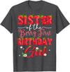 Sweet Strawberry First Birthday Girl Matching Sister Of The Berry First Birthday Girl Strawberry Lover T-Shirt - Dark