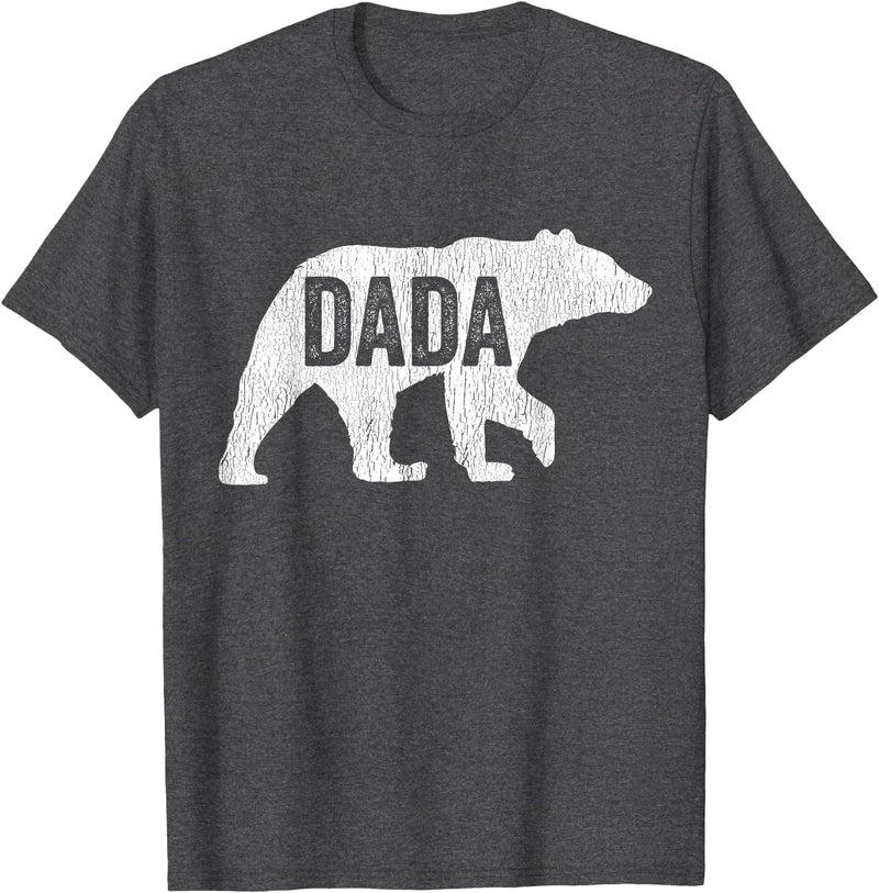 Matching Family Bear by Foxio Dada Bear Matching Family Camping Vintage Bear Funny Dada T-Shirt - Dark Heather Grey
