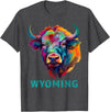 Love Wyoming Accessories, Apparel and Home Decor Wyoming American Bison Lover Buffalo for Men Women Souvenir T-Shirt - Dark