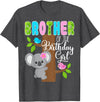 Koala Birthday Party Supplies Koala Bear Birthday Brother Of The Birthday Girl Koalas Bday T-Shirt - Dark Heather Grey