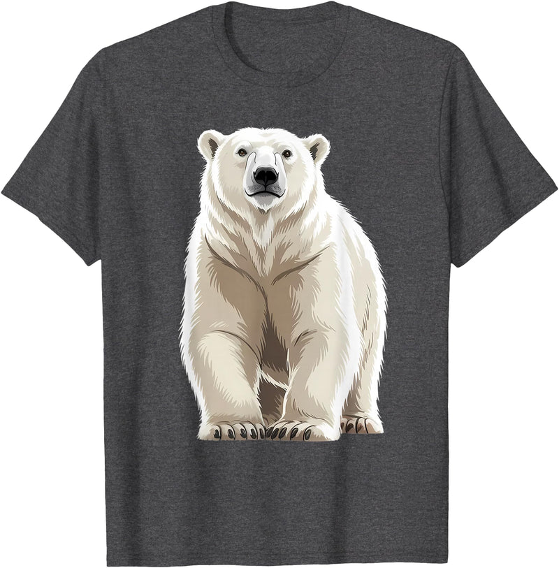 Polar bear for Men Women Design byMH Polar Bear T-Shirt - Dark Heather Grey