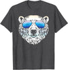 Sunglasses Zoo Mega Cool Polar Bear T-Shirt - Dark Heather Grey