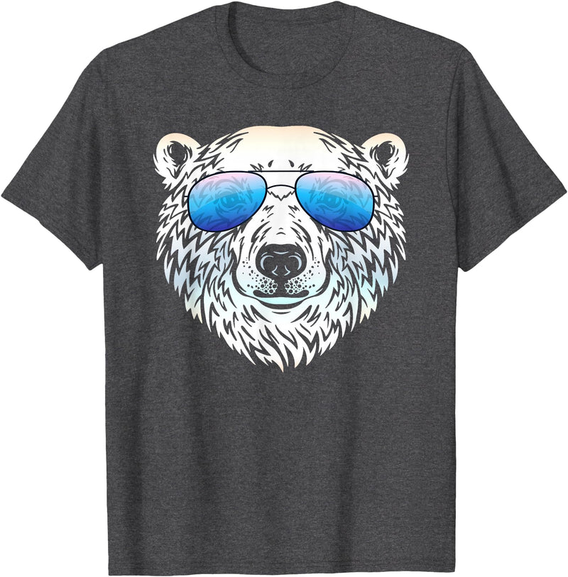 Sunglasses Zoo Mega Cool Polar Bear T-Shirt - Dark Heather Grey