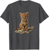 Cute Cougar & Mountain Lion Apparel Cute Mountain Lion Cub Cougar T-Shirt - Dark Heather Grey