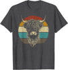 Scottish Highland Cow Lovers men woman kids Scottish Highland Cow Cattle Hairy Cow Retro for Cow Lovers T-Shirt - Dark