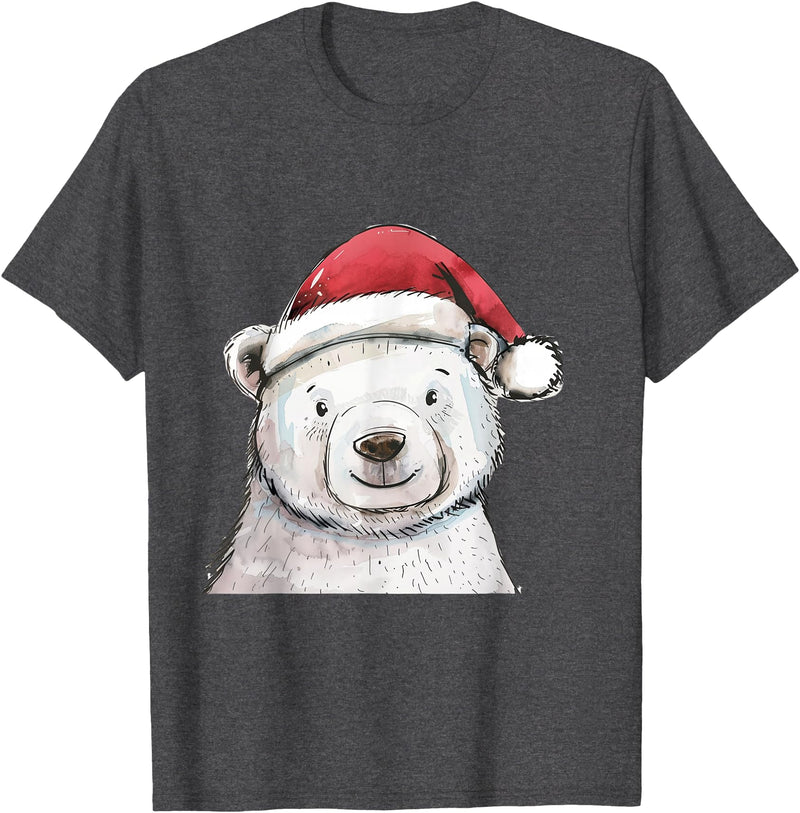 Merry Christmas Gifts For The Whole Family Christmas Holiday Season Xmas Polar Bear T-Shirt - Dark Heather Grey