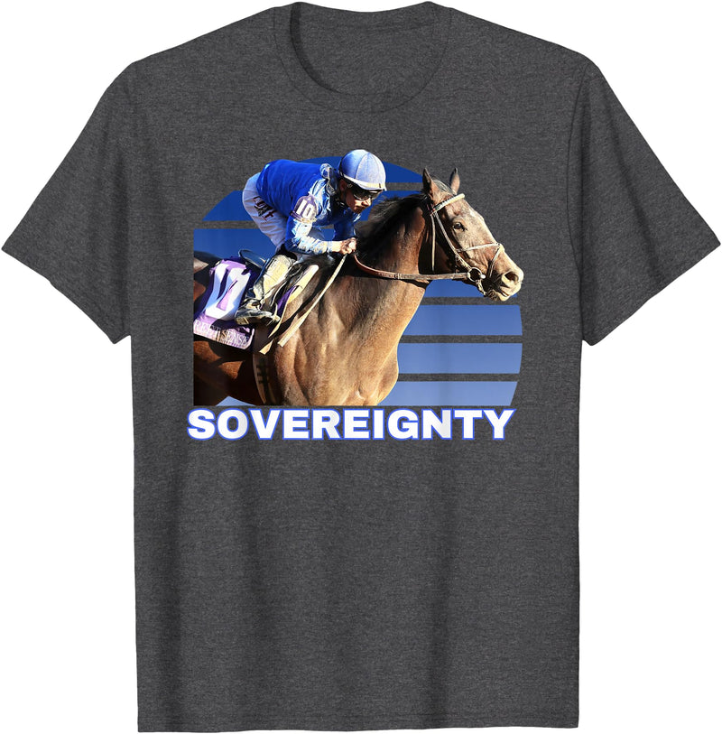Handicapping Horse Gear Sovereignty Horse, Horse Racing, Santa Anita, Del Mar, Horse T-Shirt - Dark Heather Grey
