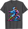 Cow Karate Black Belt Apparel Cow Karate Kick Punch Cute Funny Cool Martial Arts Cow T-Shirt - Dark Heather Grey