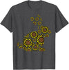 Easter Sunflower Bunny Rabbit Vintage Flower Women Girls Kid T-Shirt in Dark Heather Grey