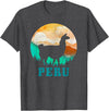 Peru Apparel Co. Peru Llama Alpaca Peruvian Roots Pride Vintage Peru T-Shirt - Dark Heather Grey