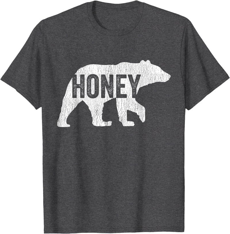 Matching Family Bear by Foxio Honey Bear Matching Family Camping Bear Funny Honey T-Shirt - Dark Heather Grey