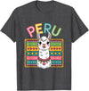 Peru Flag Peruvian Roots Peru Llama Peruvian Roots Peru Heritage T-Shirt - Dark Heather Grey