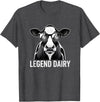 Farmstead Legends Legend Dairy, Cool Cow with Sunglasses T-Shirt - Dark Heather Grey