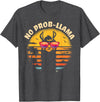 Retro No Prob-Llama & Alpaca Lover Gifts Retro NO Prob-Llama Gift - Vintage Llama Alpaca T-Shirt - Dark Heather Grey