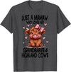 MAMAW - Unique & Stylish Must Haves Grandmothers Just a MAMAW loves her GRANDBABIES & HIGHLAND COWS Graphic T-Shirt - Dark