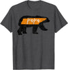 Tennessee State Flag and Home Vintage Shirt Co. Mens Papa Bear Tennessee State Flag Vintage Dad Shirt T-Shirt - Dark Heather Grey