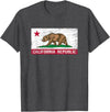 Graphic Club Inc. California Republic Flag - CA - Distressed Design - Classic T-Shirt - Dark Heather Grey