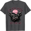 Cool Funny Gag Gifts Design Tee for Men Women I'm Head Heffa Just Ask Me Bossy Highland Cow Baseball Cap T-Shirt - Dark