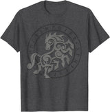 Norse mythology designs Norse Horse Sleipnir T-Shirt - Dark Heather Grey