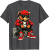 Funny Hip Hop Music lover Hip Hop Teddy Bear Rap Music T-Shirt - Dark Heather Grey