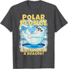 Ice Cold New Years Arctic Iceberg Freeze Swim Team Polar Plunge Freezing For A Reason! Cool Polar Bear Swimming T-Shirt - Dark Heather Grey