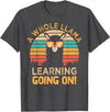 Students & Teachers Designs. A Whole Llama Learning Going on! Students and Teachers T-Shirt - Dark Heather Grey