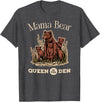 Mama Bear Queen of the Den Products Mama Bear Queen of the Den – Mother with Cubs and Family T-Shirt - Dark Heather Grey