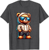 Rappers Aesthetic Urban Teddy Bear Graphic Hip Hop Teddy Bear Graphic Bears Cool Hip Hop Streetwear Colorful T-Shirt - Dark Heather Grey