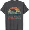 Beepa Bear Father's Day T-Shirt Vintage Beepa Bear Wildling Father's Day T-Shirt - Dark Heather Grey