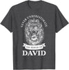 Gifts for David David Gift Name Lion T-Shirt - Dark Heather Grey