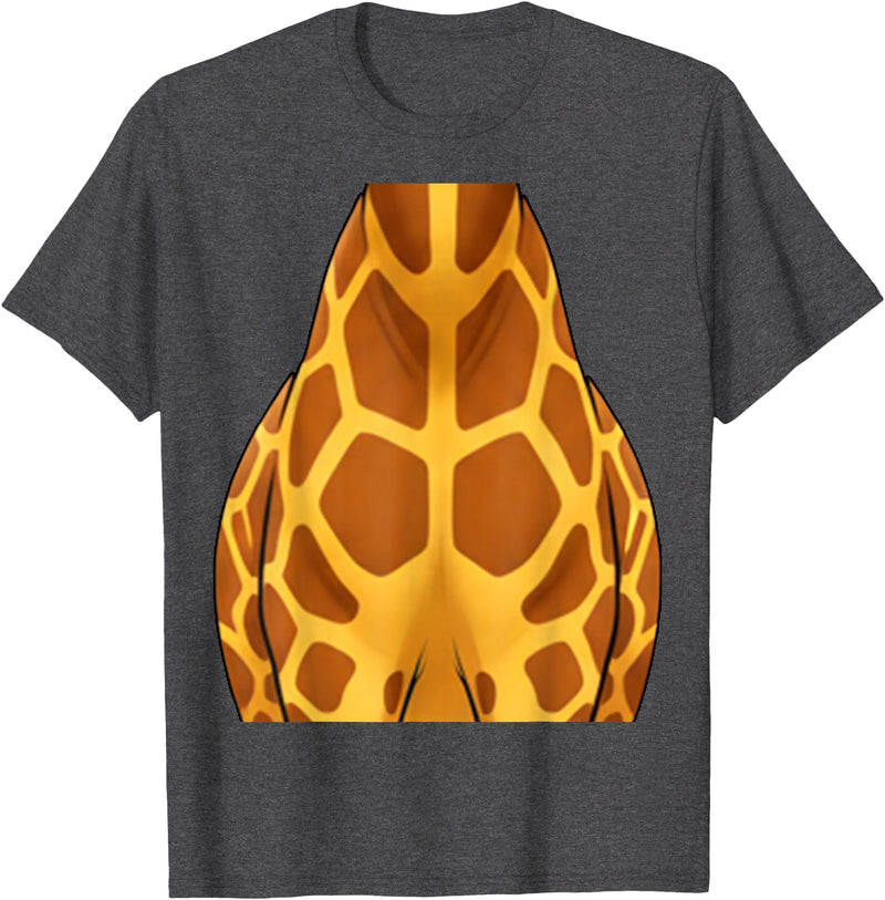 Cute Headless Giraffe Halloween Costume By TEERA Funny Giraffe Body Halloween Outfit T-Shirt - Dark Heather Grey