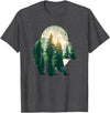 bear outfits for naturelovers and camper green bear double composition nature bears double T-Shirt - Dark Heather Grey