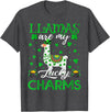 Llama St. Patrick's Day Gifts Llamas Are My Lucky Charms St. Patrick's Day T-Shirt - Dark Heather Grey