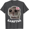 Hampter Sad Hamster Meme Hamster Lover Oddly Specific Memes T-Shirt - Dark Heather Grey