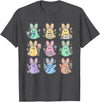 Easter Day Bunny Rabbit Nurse Squad RN Nursing Medical T-Shirt in Dark Heather Grey