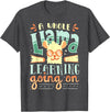 A Whole Llama Learning Going On Cute Teacher T-Shirt for Men Women - Dark Heather Grey