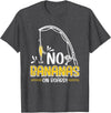 Funny Fishing Gifts for Men and Women No Bananas Fishing Saying Fisherman Fishing T-Shirt - Dark Heather Grey