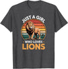 Lion Shirts & Gifts for Girls Girls Lion T-Shirt - Dark Heather Grey