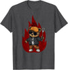 Pitmaster Hip Hop Teddy Bear Barbecue Grill Design Grill Gang Teddy Bear Grilling BBQ Hip Hop Streetwear Men's T-Shirt - Dark Heather Grey
