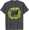Farm Animal Art by CSForest Black Angus Cow & Cute Calf Farm Animals T-Shirt - Dark Heather Grey