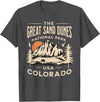 Great Sand Dunes National Park Colorado USA Retro Great Sand Dunes National Park Colorado Hike Outdoors Retro T-Shirt - Dark Heather Grey