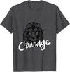 Totality Lion Head Courage T-Shirt T-Shirt - Dark Heather Grey
