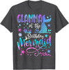 Birthday Mermaid Matching Family Tees Glamma of The Birthday Mermaid Matching 1St Birthday Girl T-Shirt - Dark Heather Grey