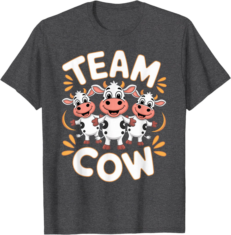 Cow Design for Cow Lovers Team Cow Stuff | Cow Costume | Farm Product Products for Cow T-Shirt - Dark Heather Grey