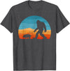 Bigfoot Walking Animal Lover Gifts Bigfoot Walking Pig Sasquatch Pig Lover T-Shirt - Dark Heather Grey